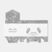 カスタマイズ可能なグリムシルバー＆ホワイト フェイバーボックス (折り畳みなし)