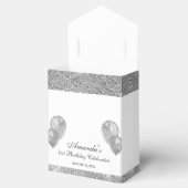 カスタマイズ可能なグリムシルバー＆ホワイト フェイバーボックス (オープン)