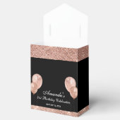 カスタマイズ可能なグリムブラックとローズゴールド フェイバーボックス (オープン)