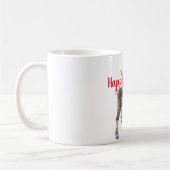 カスタマイズ可能なグリーティングを備えたクリスマスマウス コーヒーマグカップ (左)