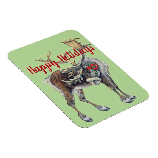 カスタマイズ可能なグリーティングを備えたクリスマスマウス マグネット (右側)