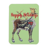 カスタマイズ可能なグリーティングを備えたクリスマスマウス マグネット (縦)