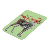 カスタマイズ可能なグリーティングを備えたクリスマスマウス マグネット (左側)