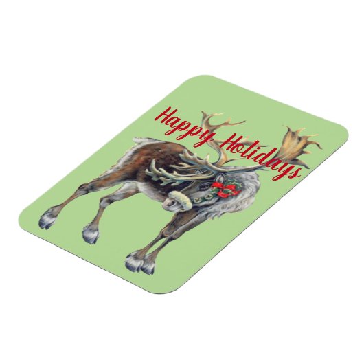 カスタマイズ可能なグリーティングを備えたクリスマスマウス マグネット (左側)