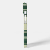 カスタマイズ可能なグリーンとクリームの格子付き電話ケース Case-Mate iPhoneケース (裏面 / 左)