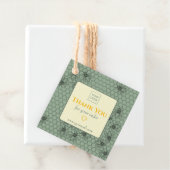 カスタマイズ可能なグリーンビジネスサンキューラベル フェイバータグ (インサイチュ)