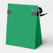 カスタマイズ可能なグリーンブラック卒業パーティー フェイバーボックス (裏面サイド)