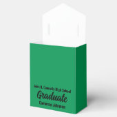 カスタマイズ可能なグリーンブラック卒業パーティー フェイバーボックス (オープン)