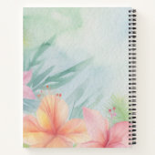 カスタマイズ可能なグリーン結婚フローラのお土産 ノートブック (裏面)