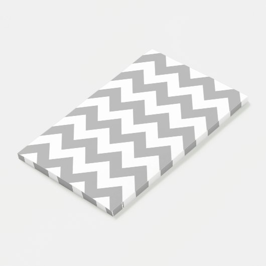 カスタマイズ可能なグレーのジグザグ模様 ポストイット (アングル)