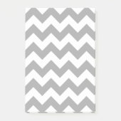 カスタマイズ可能なグレーのジグザグ模様 ポストイット (正面)