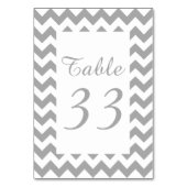 カスタマイズ可能なグレーのジグザグ番号 テーブルナンバー (裏面)