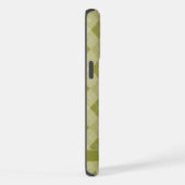 カスタマイズ可能なグレーセージのオリーブ緑のパタアーガイルーン iPhoneケース (右側面)