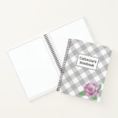 カスタマイズ可能なグレーバッファロープリドピンクローズ ノートブック (内部)