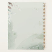 カスタマイズ可能なグレーフローラベビーシャワーギフトプランナー プランナー手帳 (裏面)