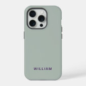 カスタマイズ可能なグレー iPhone カー+ドケース iPhoneケース (裏面)