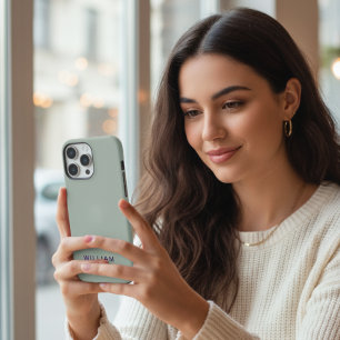 カスタマイズ可能なグレー iPhone カー+ドケース 15 Proケース