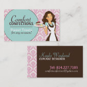 カスタマイズ可能なケーキデザイナー名刺 名刺 (正面/裏面)