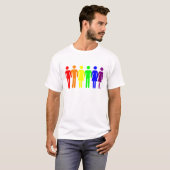 カスタマイズ可能なゲイファミリーレインボーLGBTQプライド Tシャツ (正面フル)