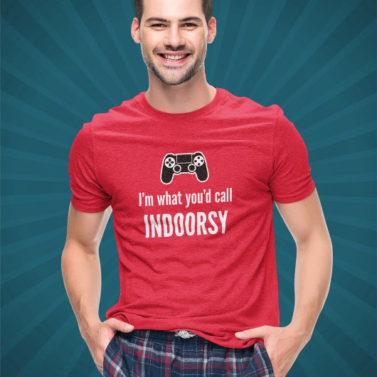 カスタマイズ可能なゲーマー用内向的なビデオゲームのユーモア Tシャツ