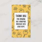 カスタマイズ可能なコテージジャムと保存感謝 名刺 (正面)