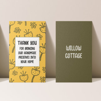 カスタマイズ可能なコテージジャムと保存感謝 名刺