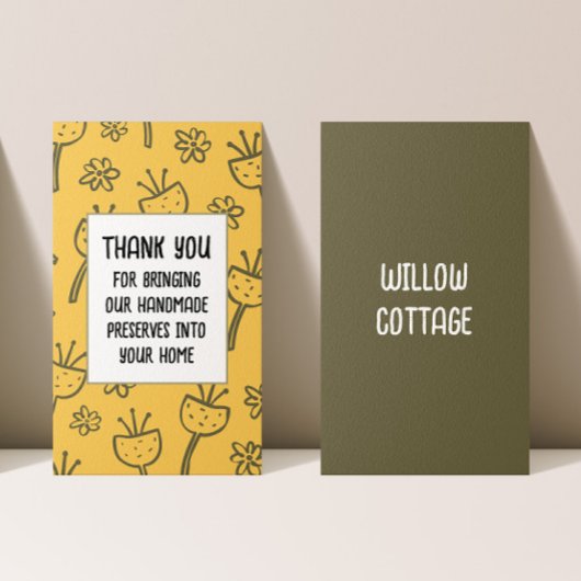 カスタマイズ可能なコテージジャムと保存感謝 名刺