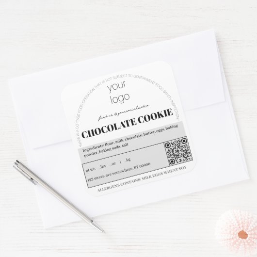 カスタマイズ可能なコテージ法ステッカー スクエアシール (封筒)