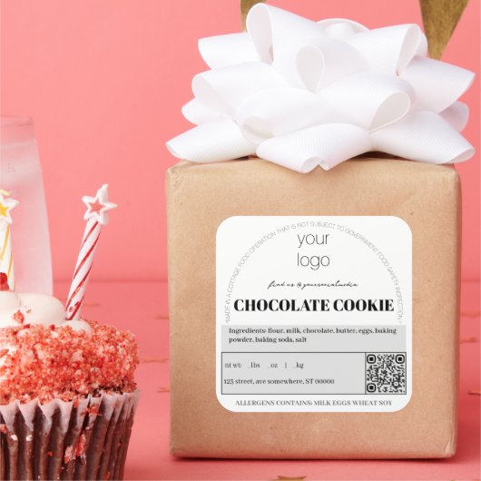 カスタマイズ可能なコテージ法ステッカー スクエアシール (パーティー)