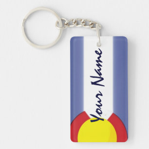 カスタマイズ可能なコロラド州の旗の記念品のkeychain キーホルダー