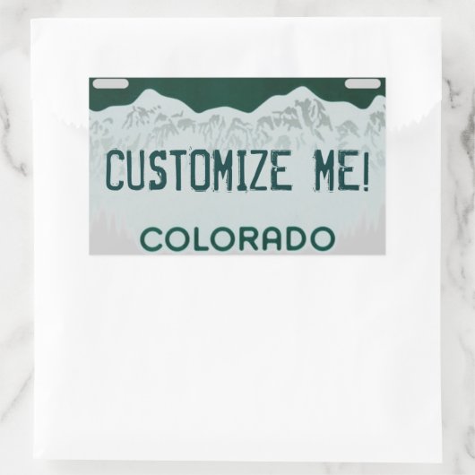 カスタマイズ可能なコロラド州ライセンスプレートシール 長方形シール (バッグ)