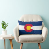 カスタマイズ可能なコロラド州旗のお土産 ランバークッション (椅子)