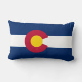 カスタマイズ可能なコロラド州旗のお土産 ランバークッション (裏面)