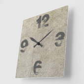 カスタマイズ可能なコンクリート スクエア壁時計 (傾斜)