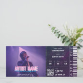 カスタマイズ可能なコンサートチケットの招待状 ライブミュージックイベント 招待状 (スタンド正面)