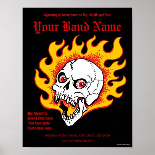 カスタマイズ可能なコンサートポスター ポスター (正面)