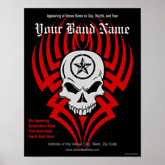 カスタマイズ可能なコンサートポスター ポスター (正面)