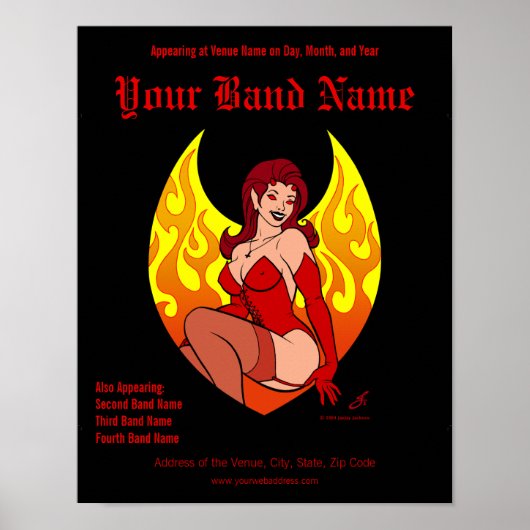 カスタマイズ可能なコンサートポスター ポスター (正面)