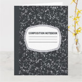 カスタマイズ可能なコンポジションノートブックのグリーティングカード カード (黄色い花)