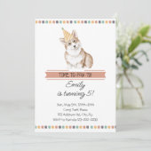 カスタマイズ可能なコーギー パーティーの時間だ 招待状 (スタンド正面)