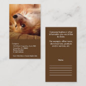 カスタマイズ可能なコーギー 名刺 (正面/裏面)