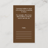 カスタマイズ可能なコーギー 名刺 (裏面)