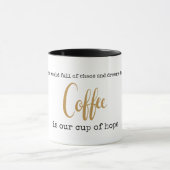 カスタマイズ可能なコーヒーは私たちの希望のカップおもしろい マグカップ (中央)