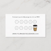 カスタマイズ可能なコーヒーショップのビジネスのロゴシャルボード ロイヤリティカード (裏面)