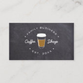 カスタマイズ可能なコーヒーショップのビジネスのロゴシャルボード ロイヤリティカード (正面)