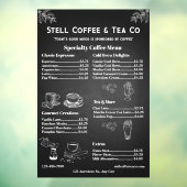 カスタマイズ可能なコーヒーメニューの価格ブラックボード ウィンドウサイン (シート3)