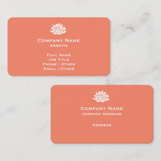 カスタマイズ可能なコーラル名刺 名刺 (正面/裏面)