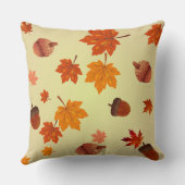 カスタマイズ可能なコーンと紅葉装飾用クッション クッション (裏面)