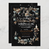 カスタマイズ可能なゴシック様式のクリスマスパーティの招待状 招待状 (正面/裏面)