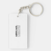 カスタマイズ可能なゴッドドーターファースト・コミュニオンアリス キーホルダー (裏面)